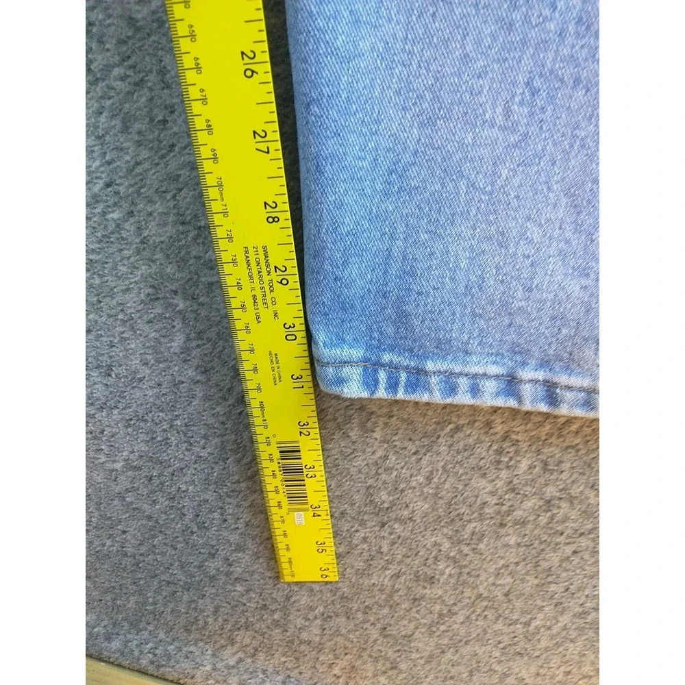 Wrangler 976T1SB Mens Light Wash Straight Leg Denim Jeans 40x31 Blue Cotton